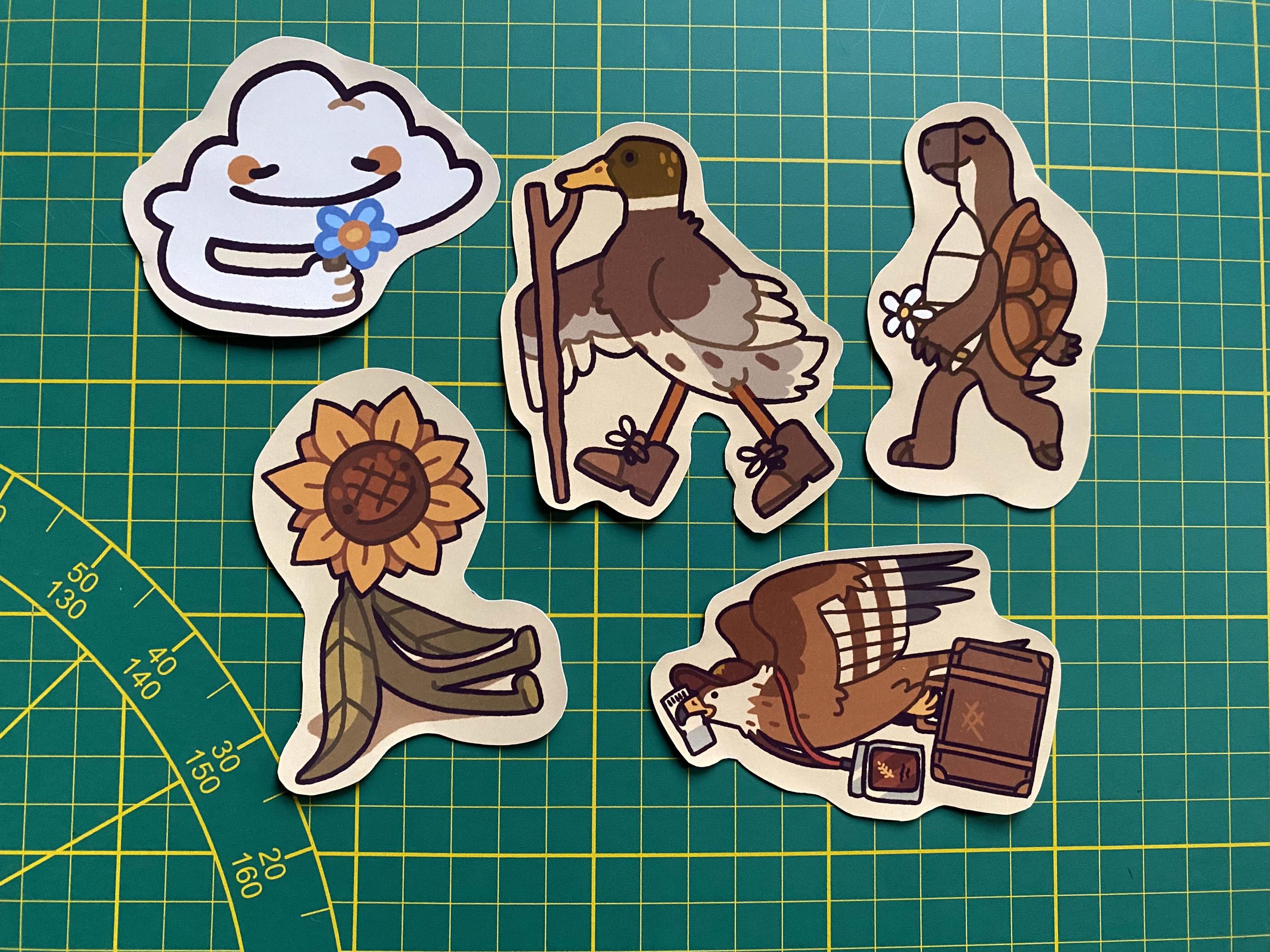 Inktober 2024 stickers day 6-10