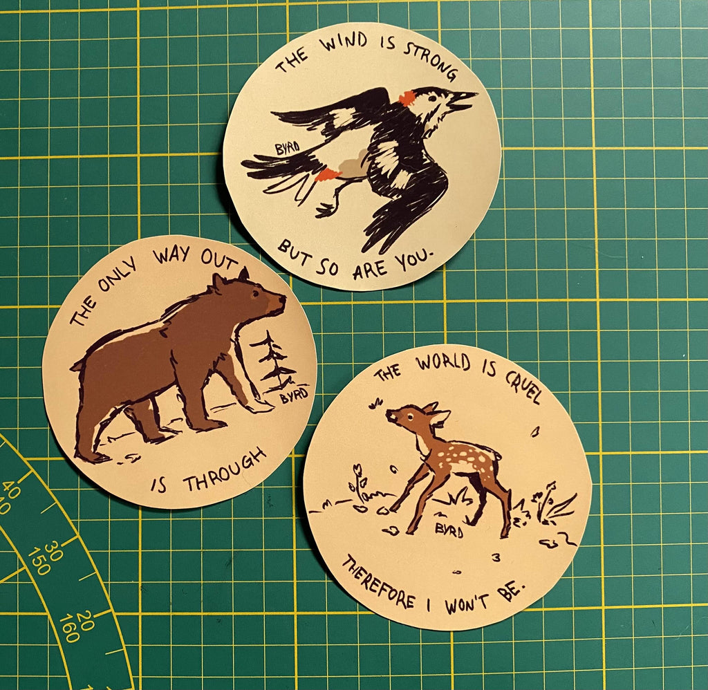 Positive wildlife quotes stickers