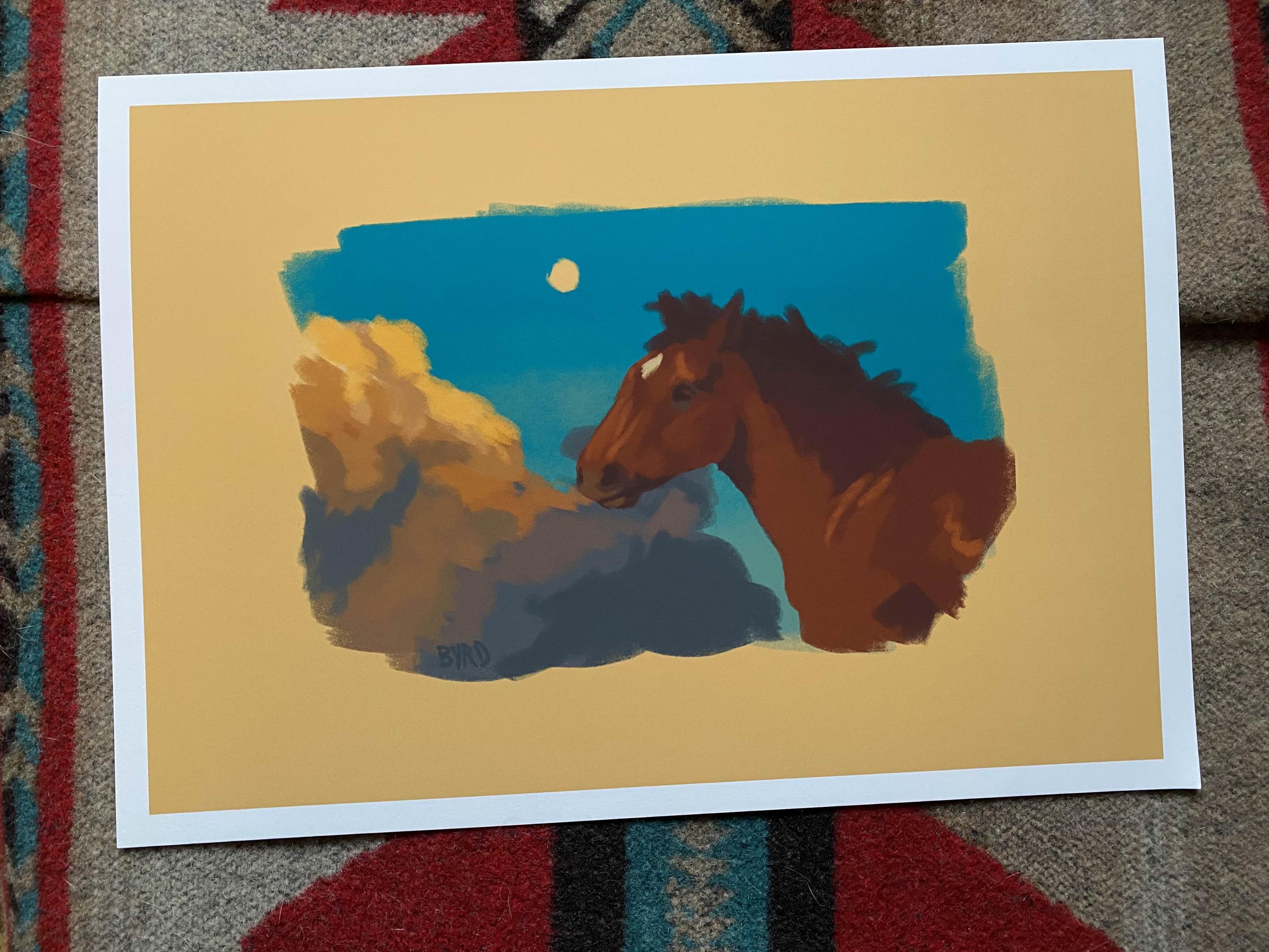 "Late Basking" art print