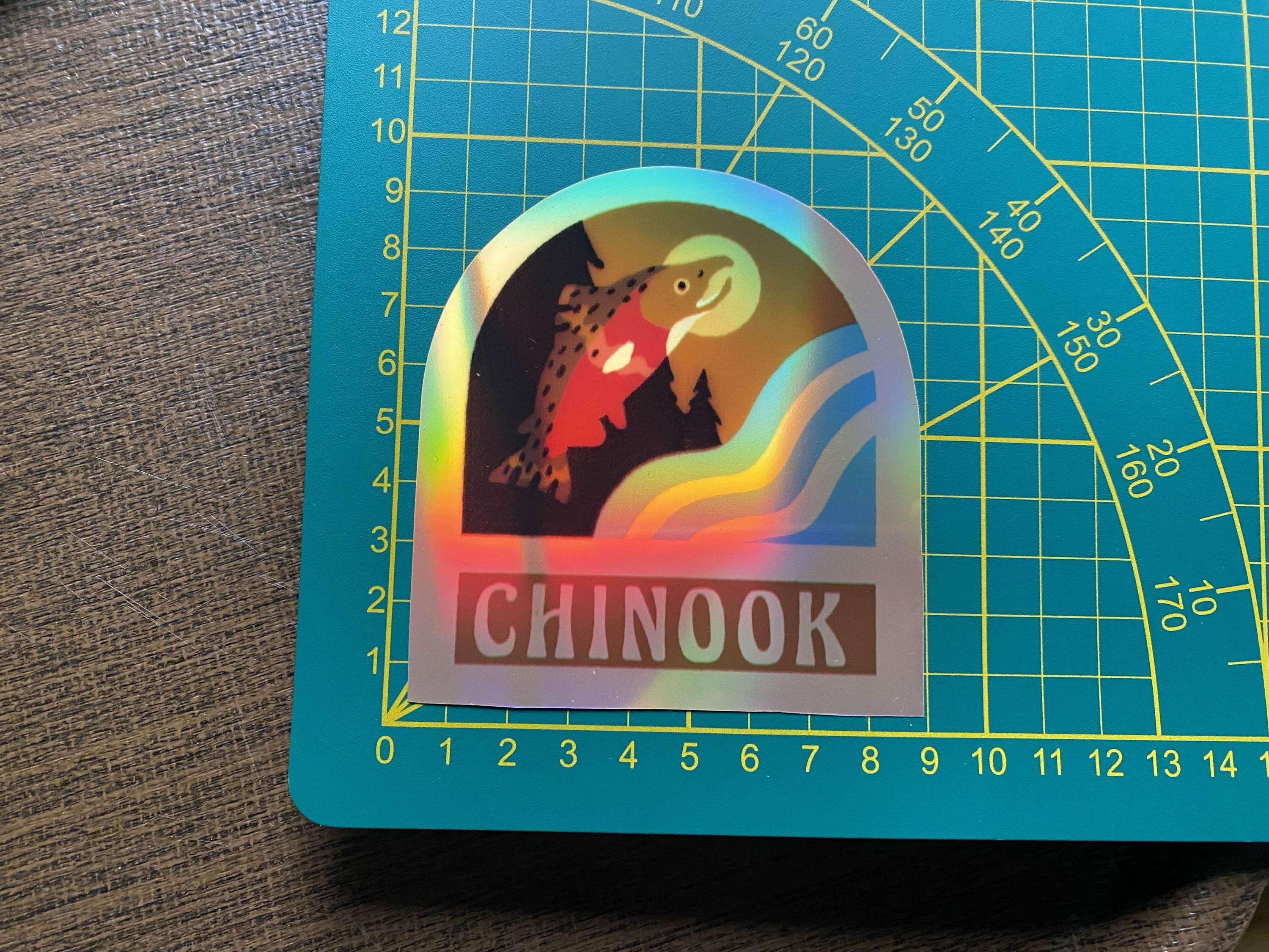 Chinook salmon sticker
