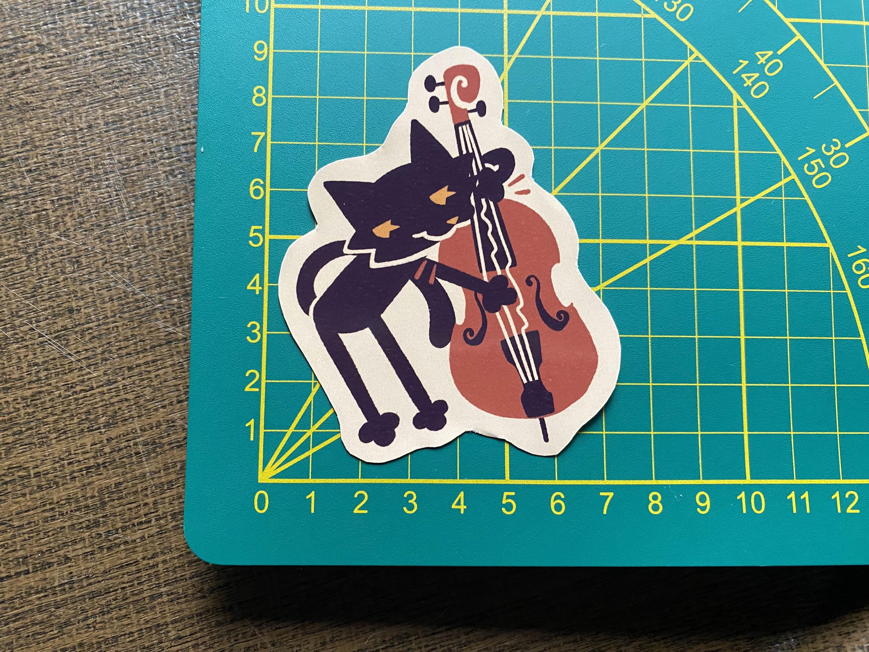 Jazz cats sticker set