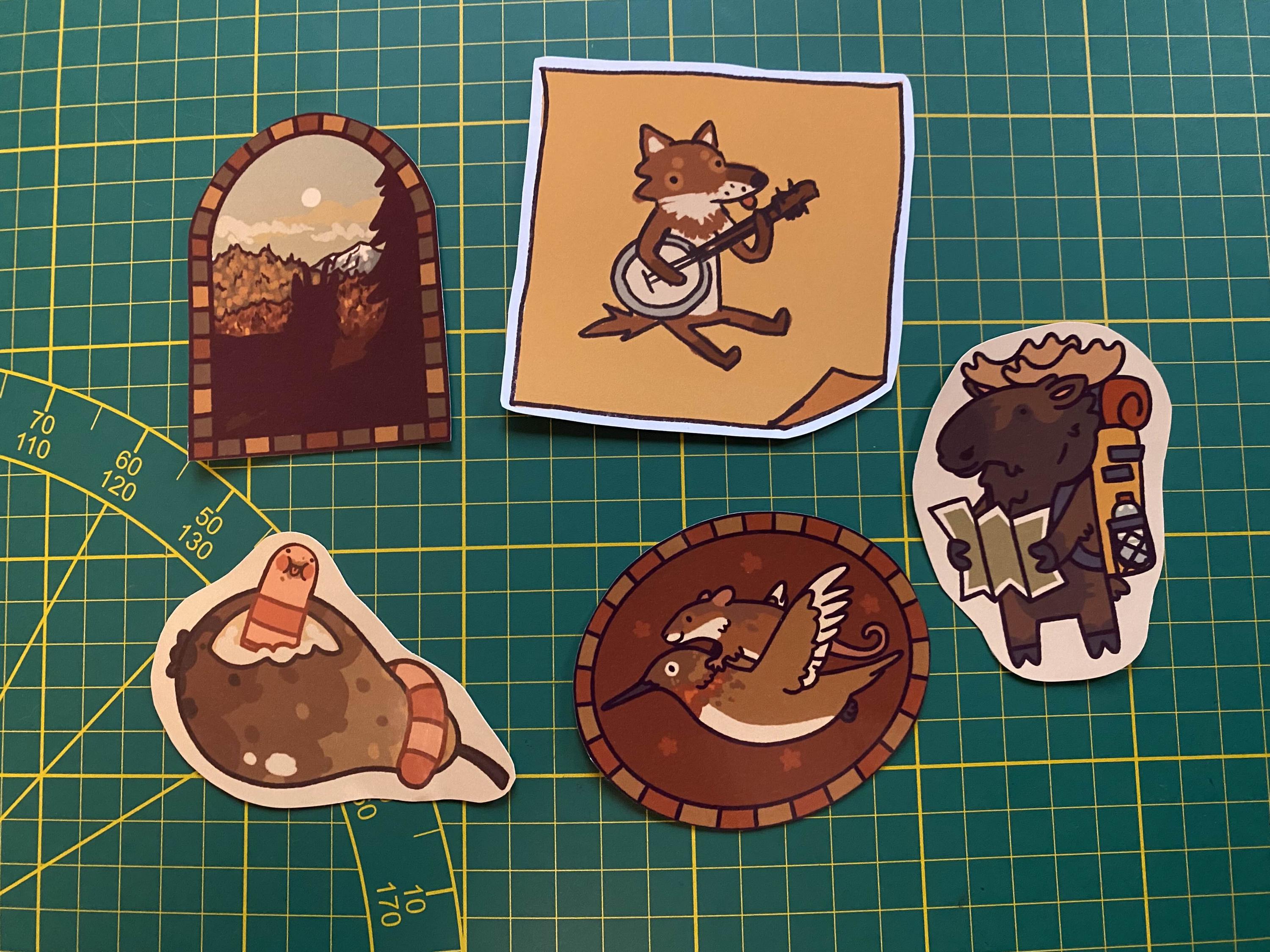Inktober 2024 stickers day 16-20