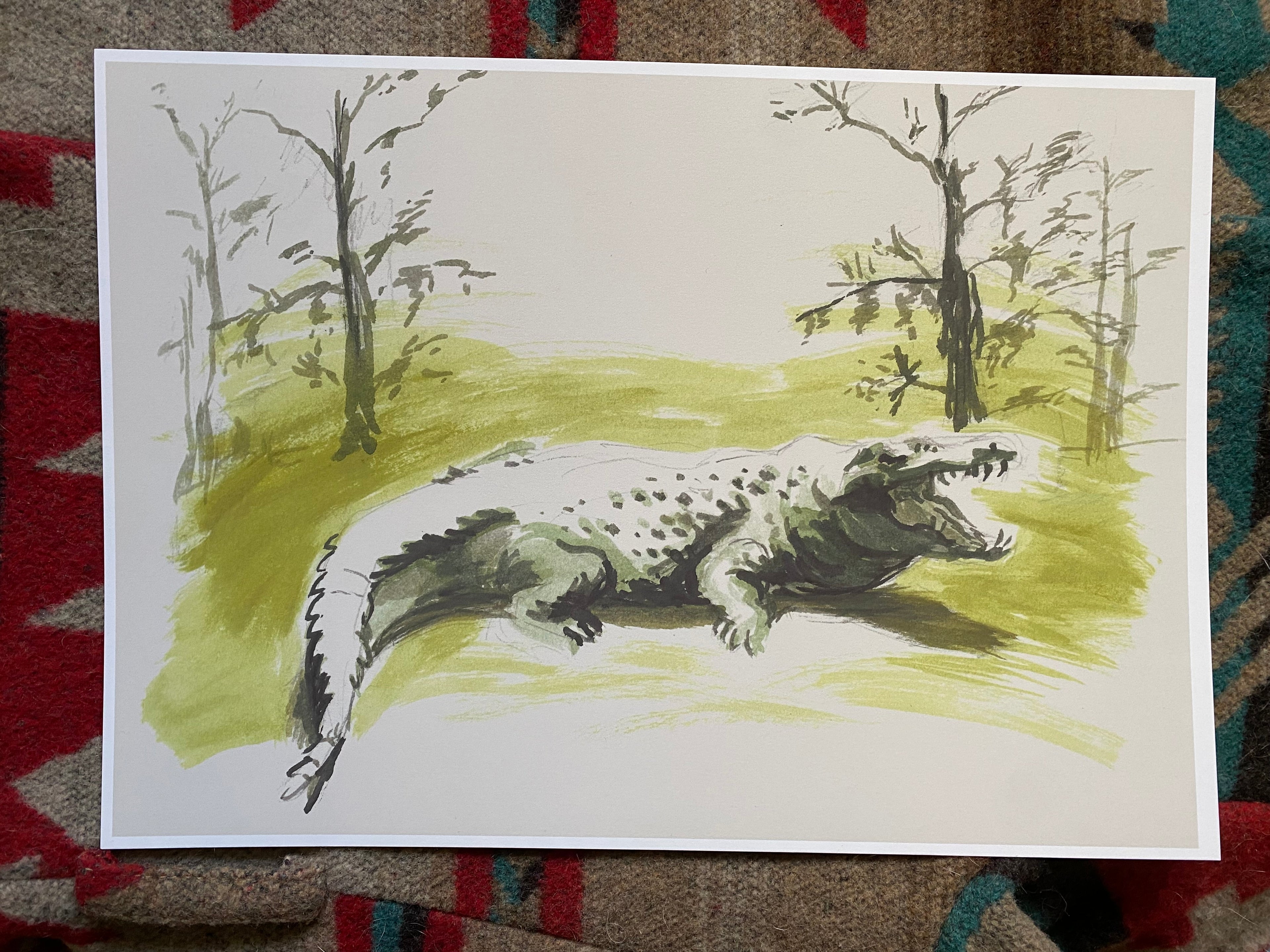 "Sunbathing" art print