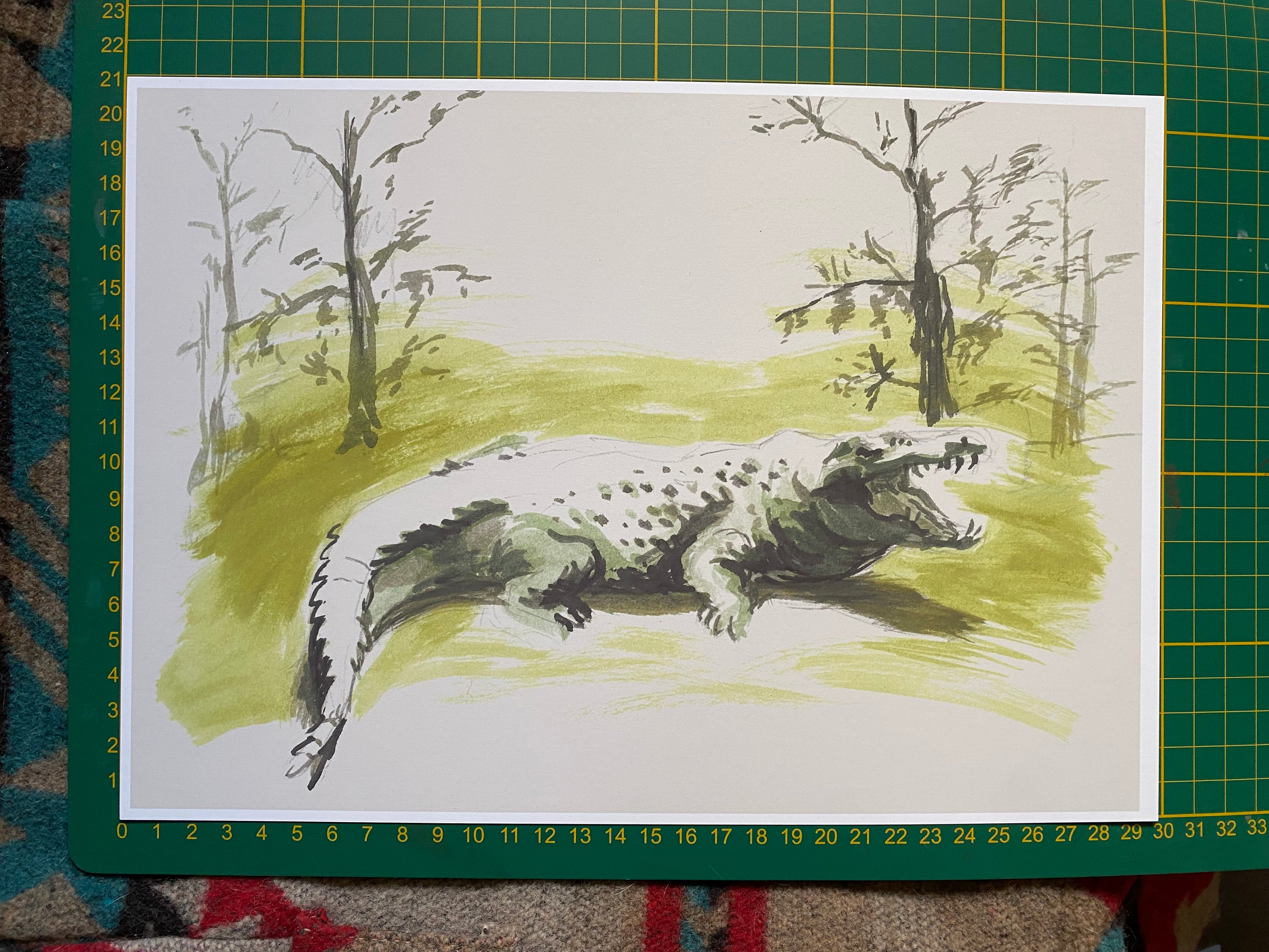 "Sunbathing" art print