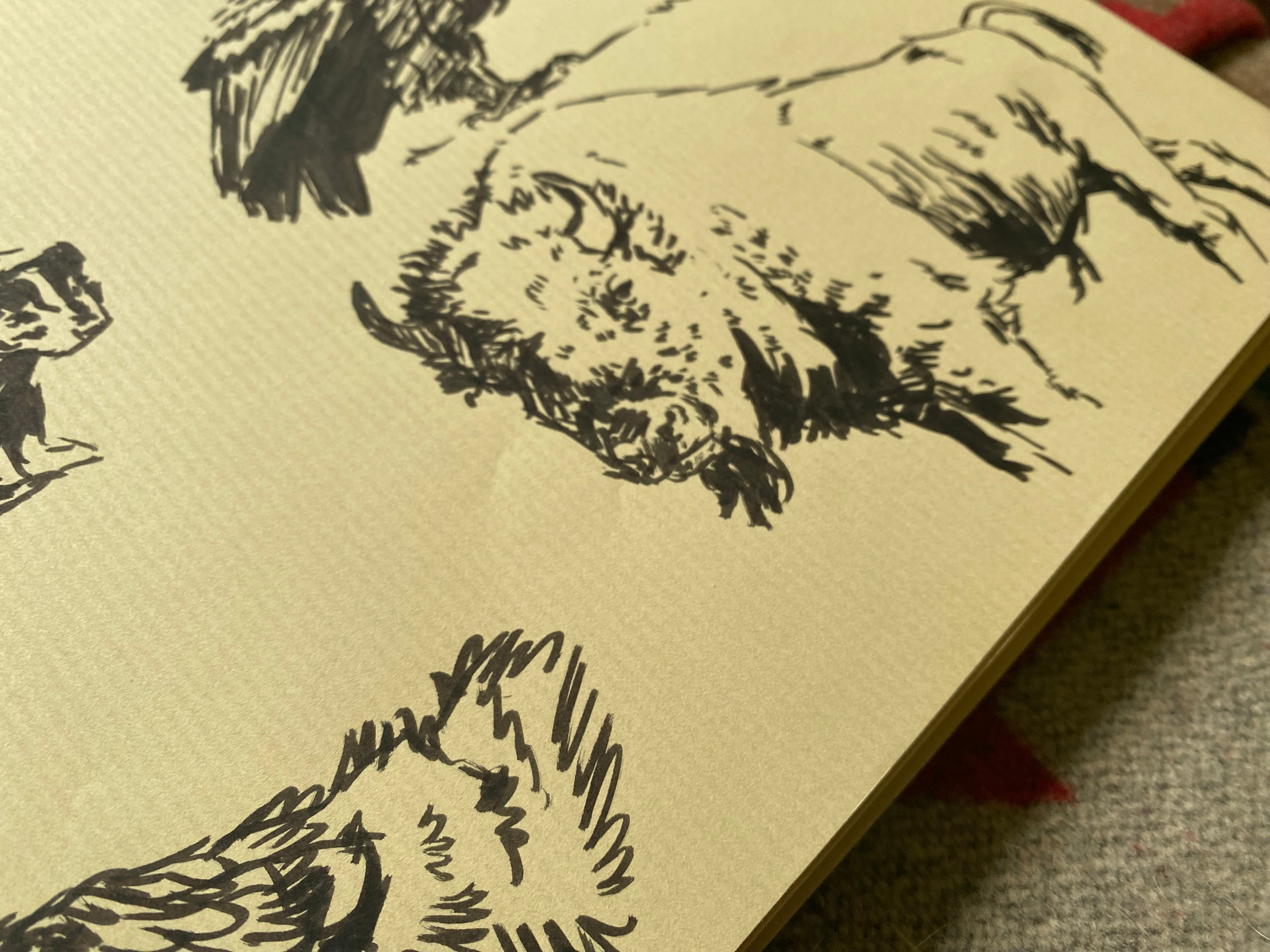 Auction, original sketchpage