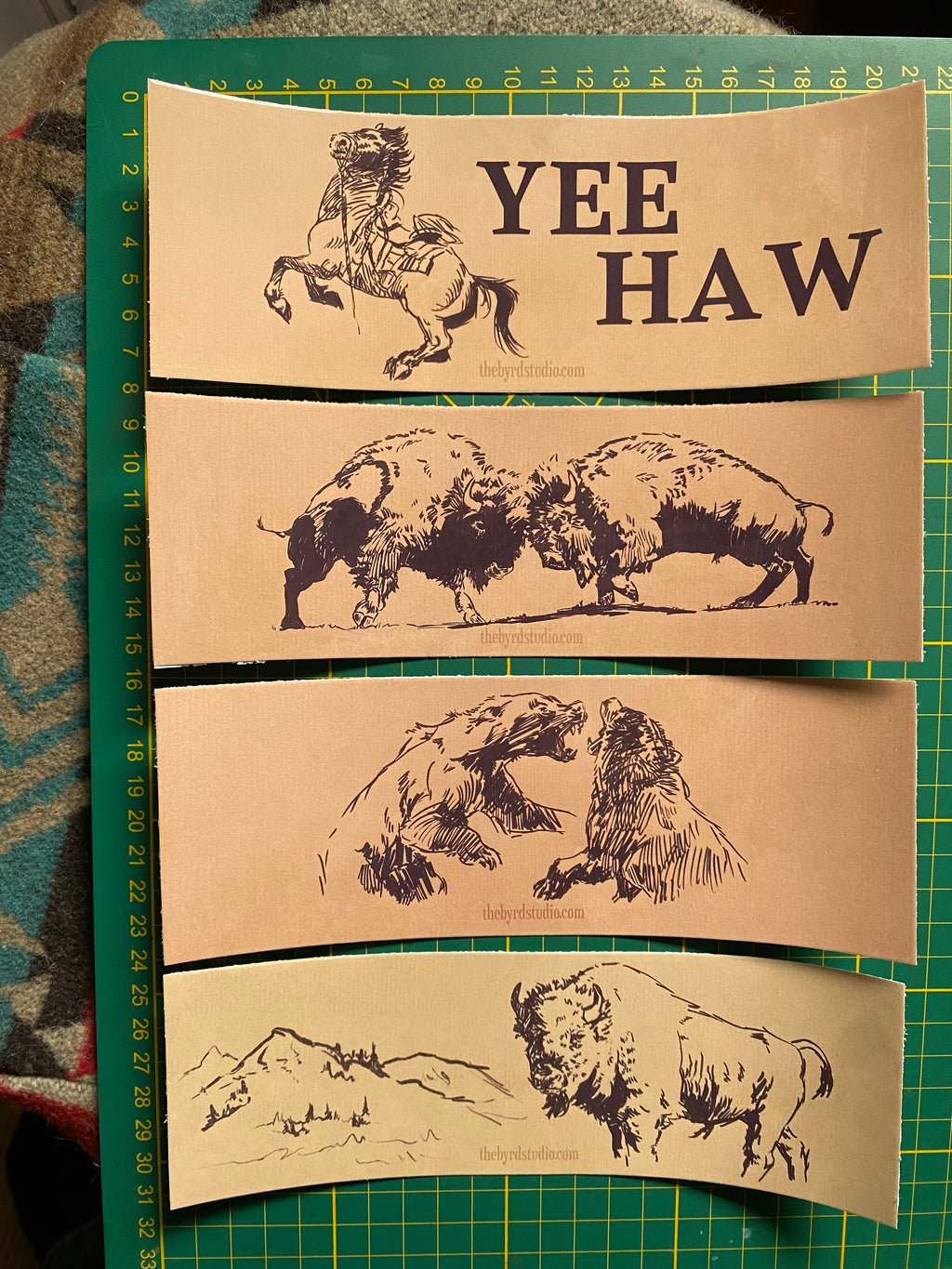 Ink sketches bumper stickers