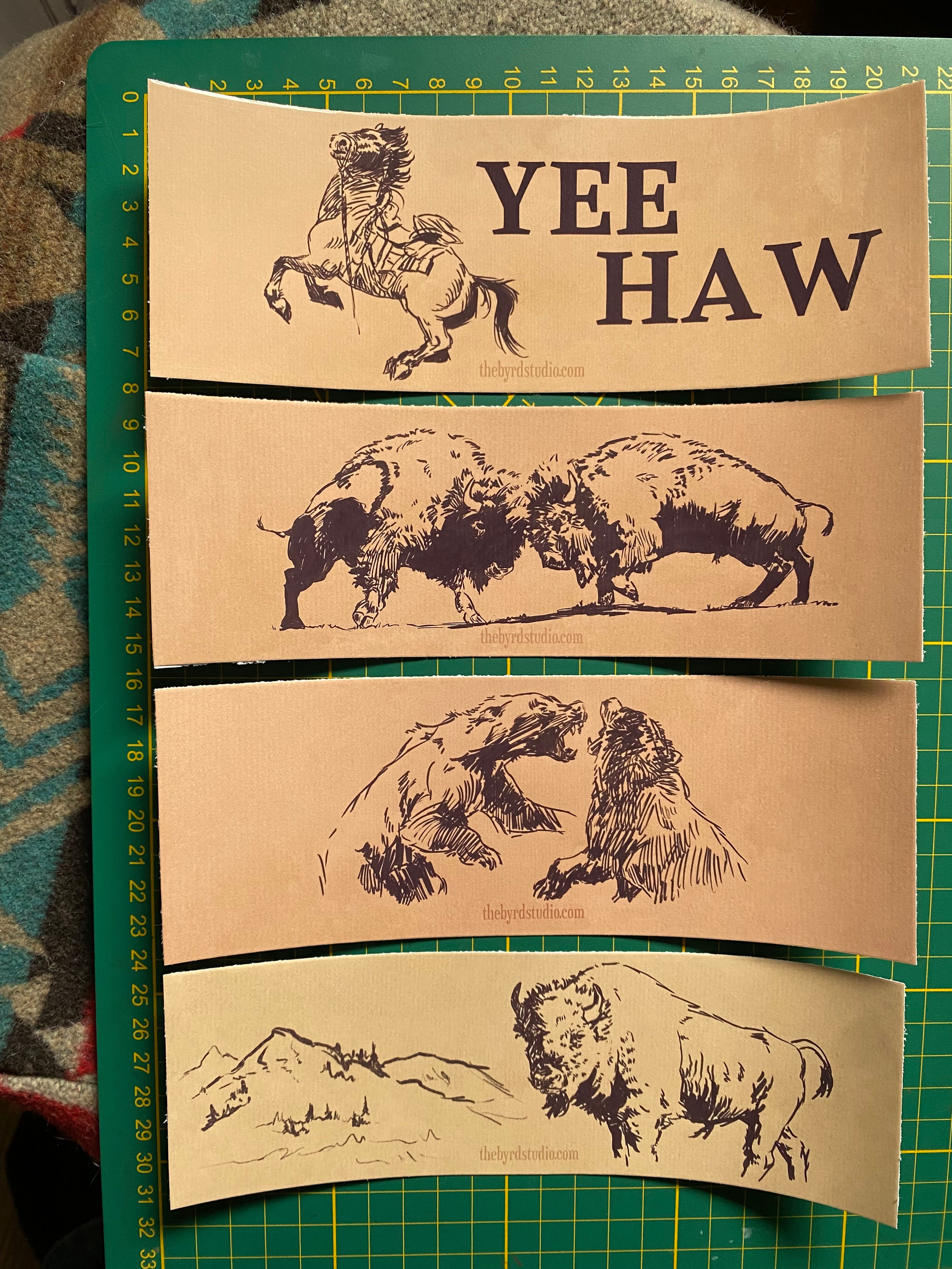 Ink sketches bumper stickers
