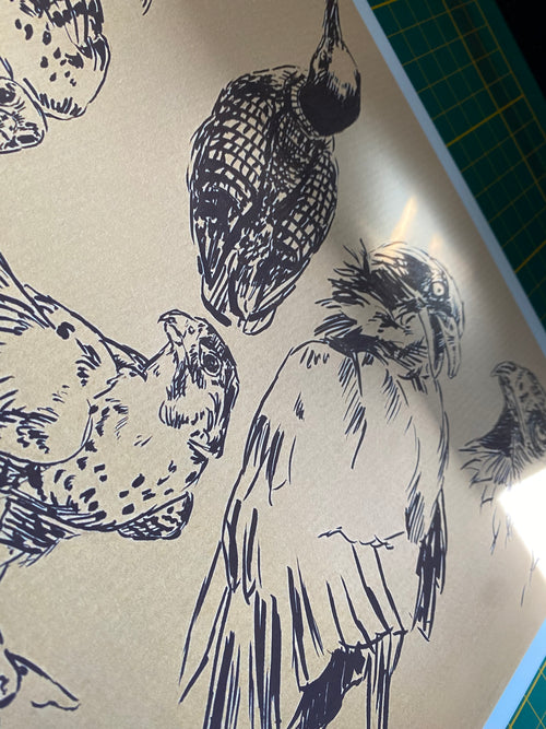 "Bird sketchpage" art print