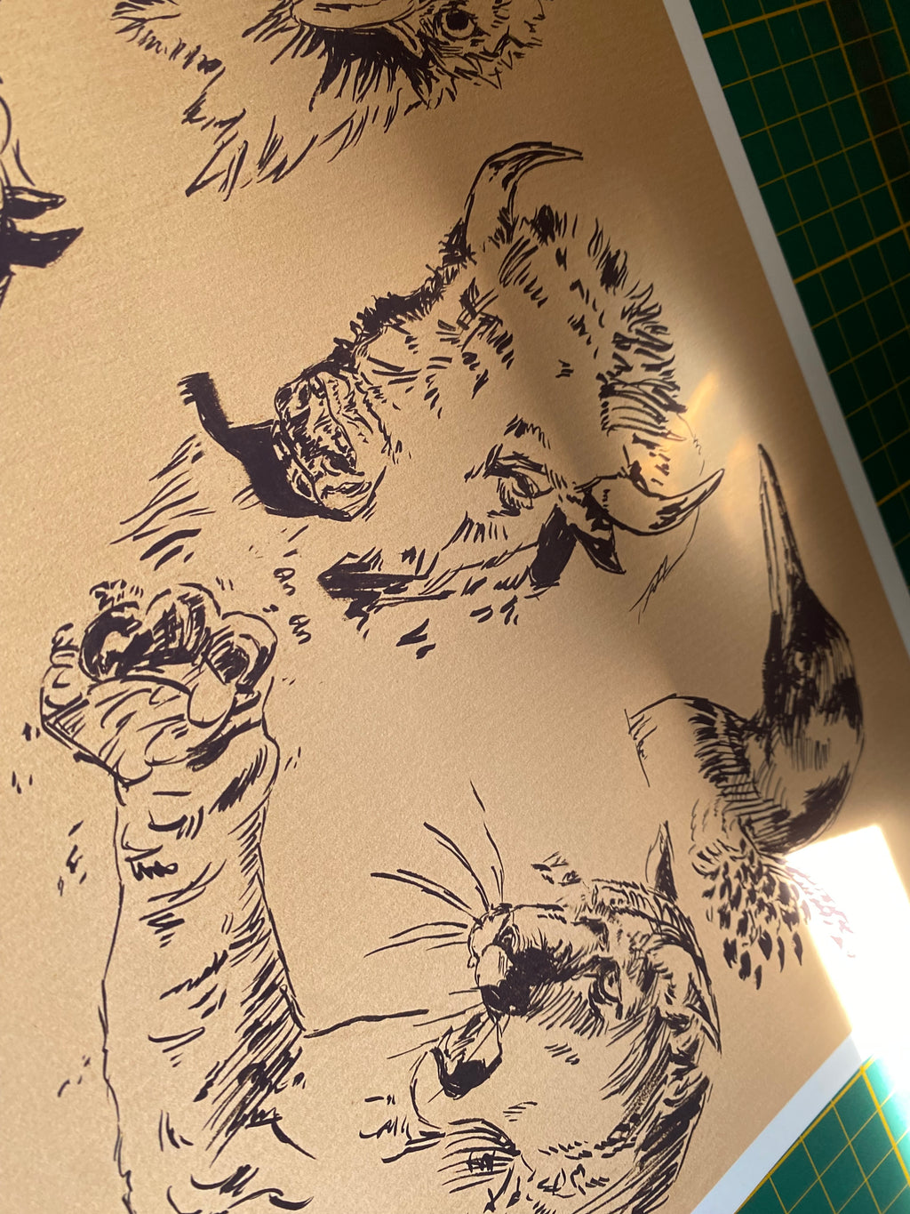 "Wildlife sketchpage" art print