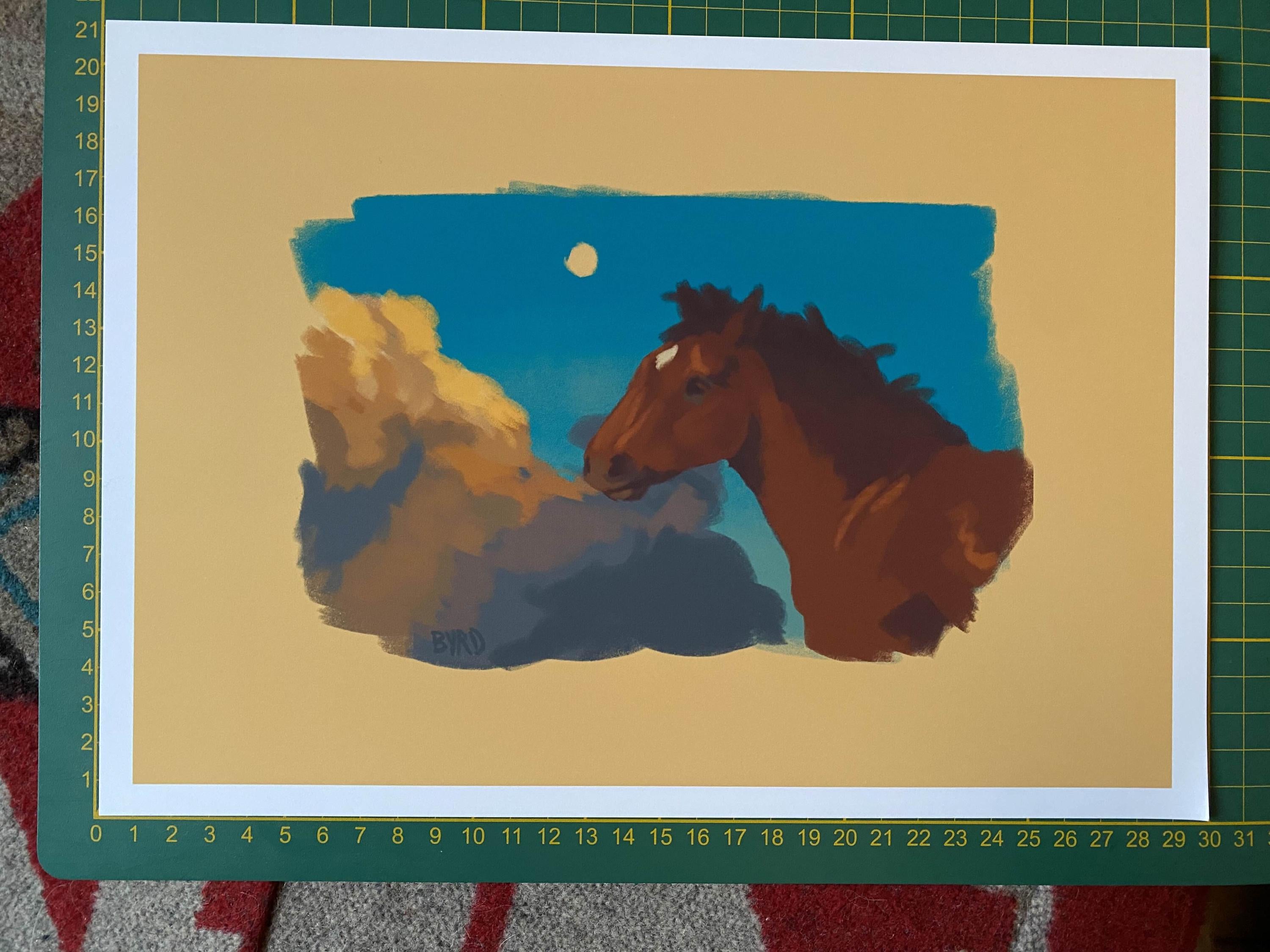 "Late Basking" art print