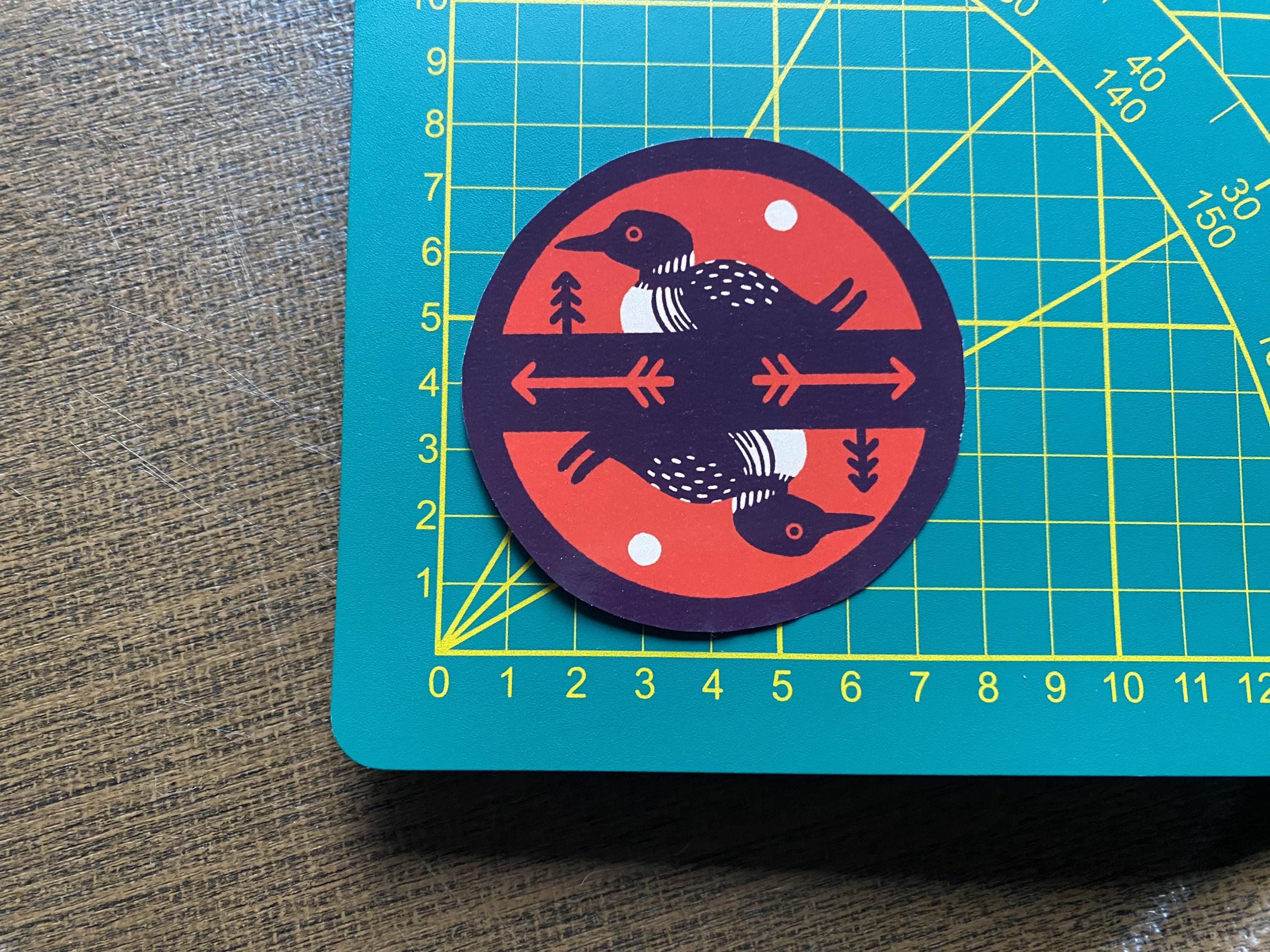 Under a full Loon sticker