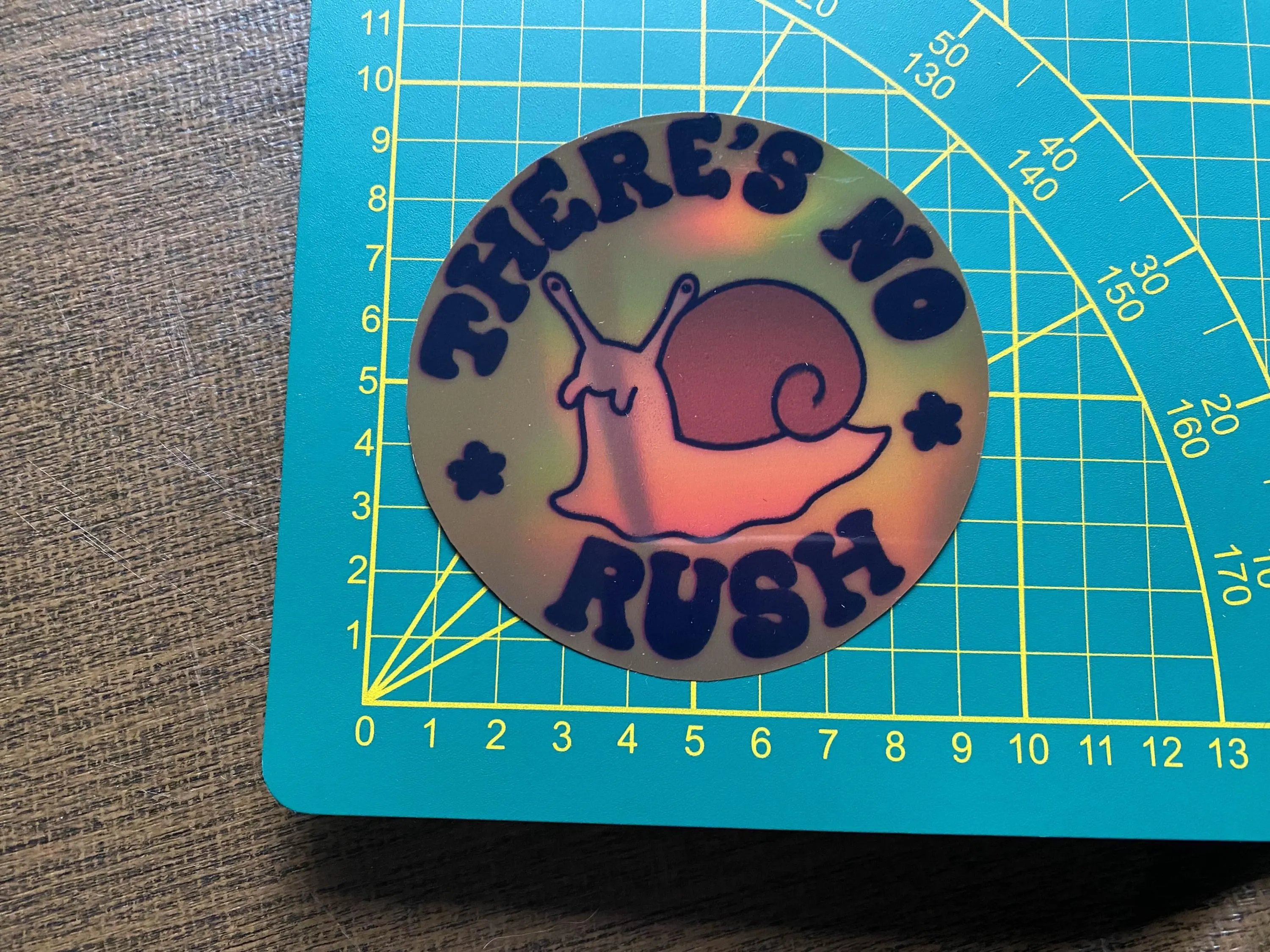 There's no rush sticker