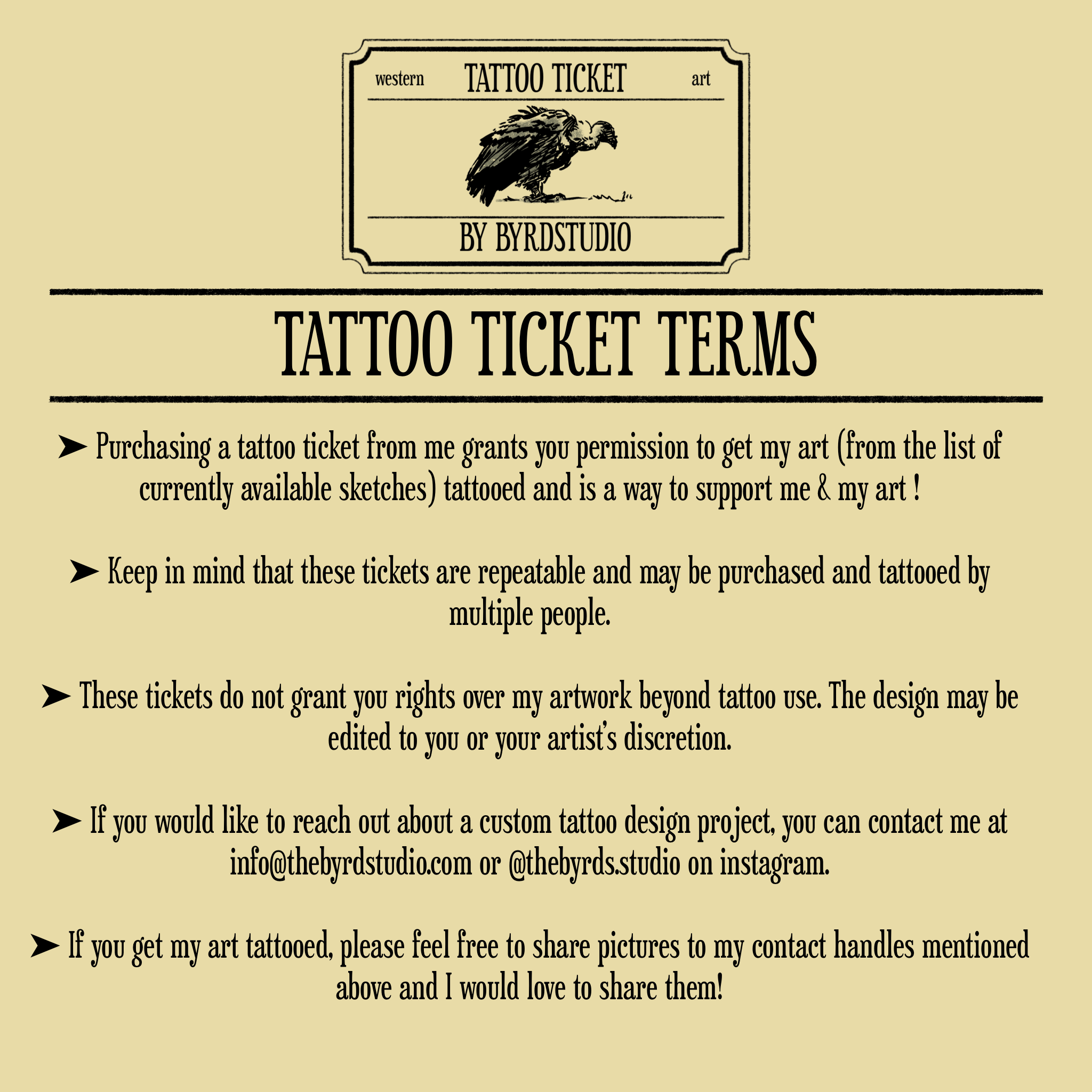 Tattoo Ticket